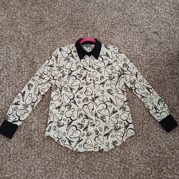 🖤Catherine Malandrino for Design Nation Cream & Black PARIS Size Small - Picture 3 of 7